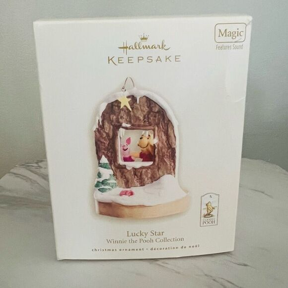 Hallmark Keepsake 2008" Lucky Star Winnie The Pooh Singing‎ Collection Christmas - Picture 1 of 14